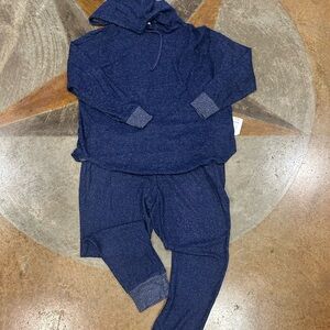 Women’s Navy Blue Hoodie and Pants Set